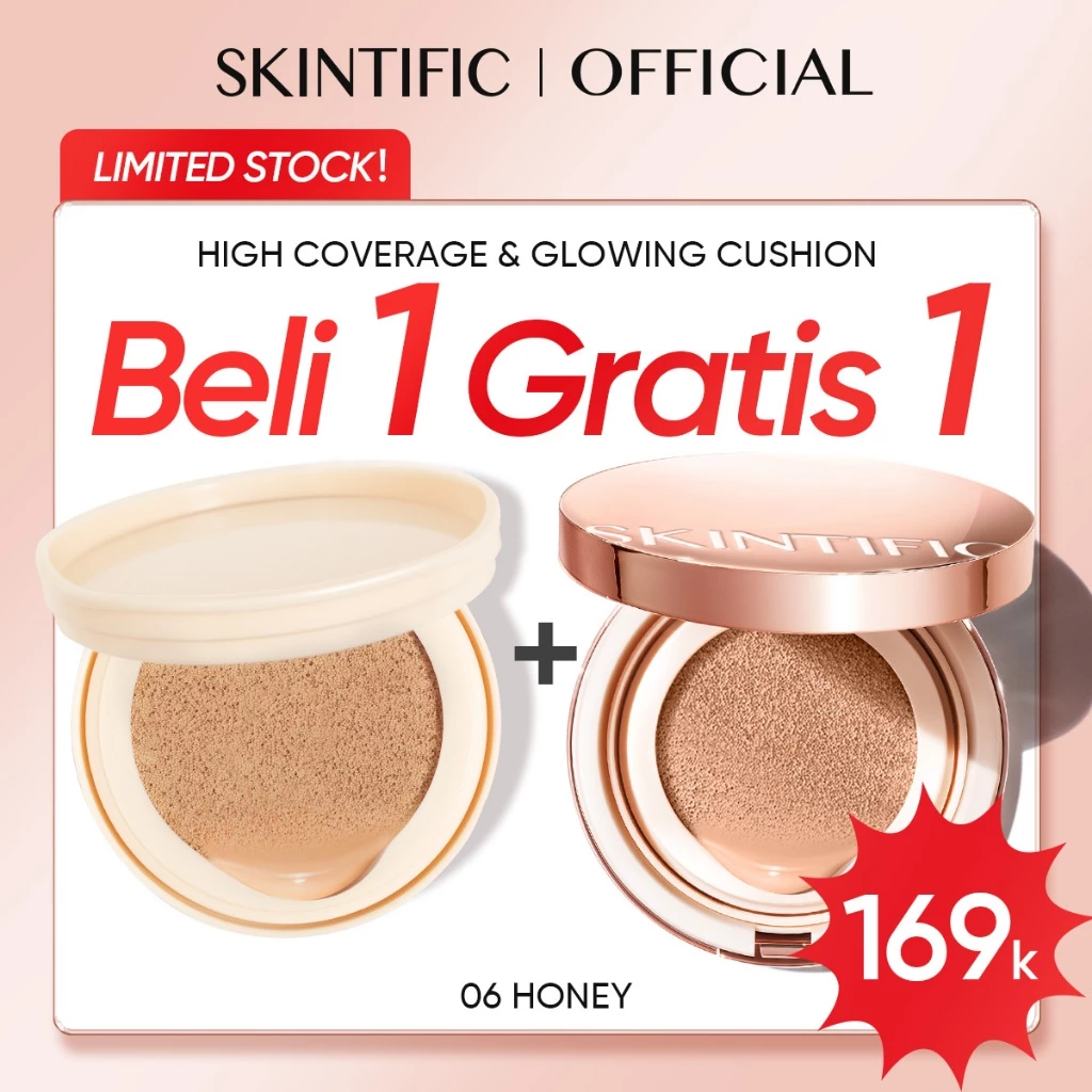 Skintific 2Pcs Cushion Set Matte & Gold Long Lasting