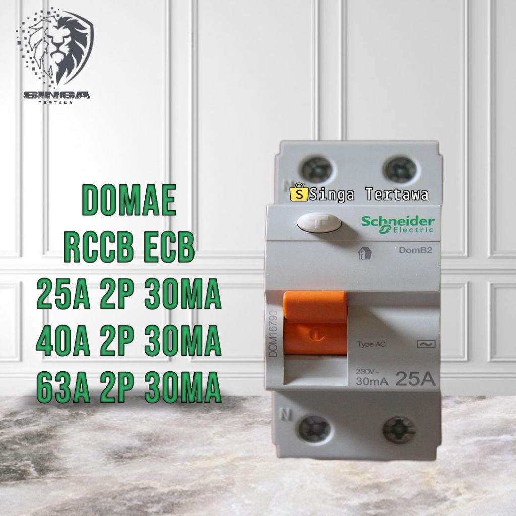 Jual ELCB/RCCB Sneider DOMAE NEW 2P 25A 40A 63A 30 | Shopee Indonesia