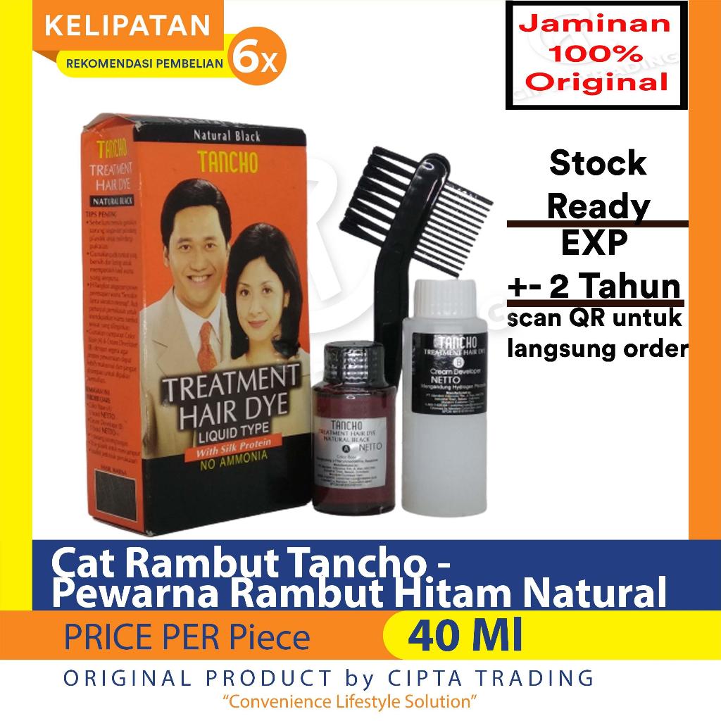 Jual Cat Rambut Tancho - Rewarna Rambut Hitam Natural Kecil 40ml ...