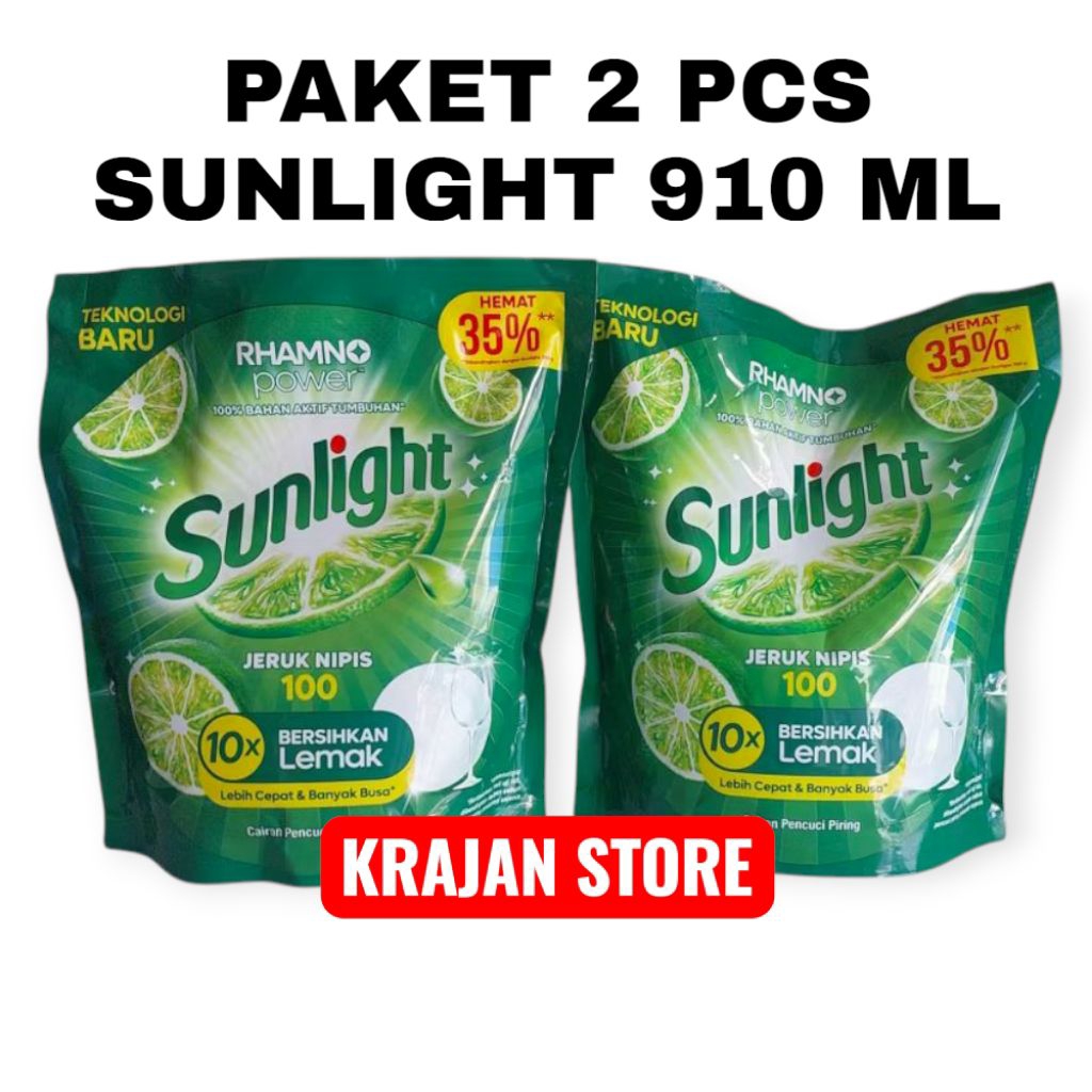 Jual PAKET 2 PCS SUNLIGHT 910 ML PENCUCI PIRING | Shopee Indonesia
