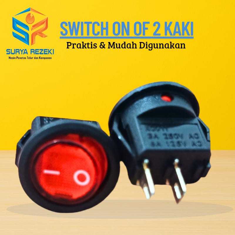 Jual Switch ON-OFF Bulat 2 Kaki Saklar ON/OFF 2 Kaki | Shopee Indonesia