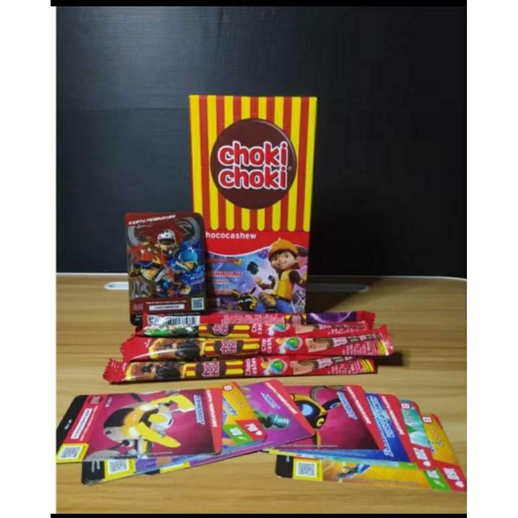 Jual Choki-Choki Pasta Cokelat Bonus Kartu BoBoiBoy–1 Box Isi 20pcs ...