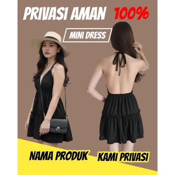 Mini Dress Tanktop Wanita Rayon Viscose Adem Nyaman Dress Santai Tidur
