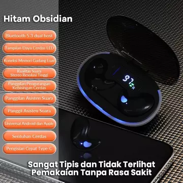 X55 TWS Bluetooth Wireless Nyaman Digunakan Earphone Bass Kencang Kualitas Jernih Dan Tahan Lama