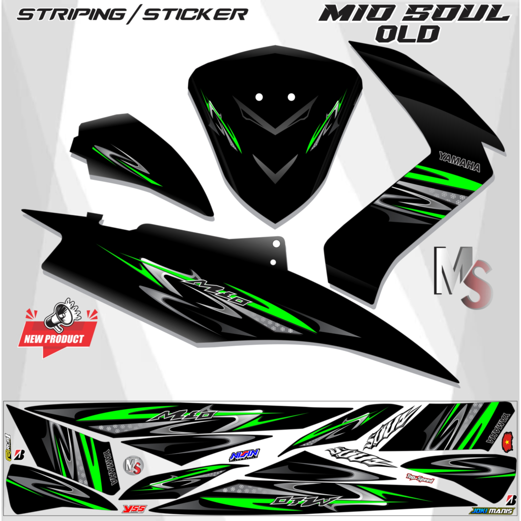 Jual STIKER VARIASI STRIPING POLET MIO SOUL OLD/KARBU DESIGN MS004 ...