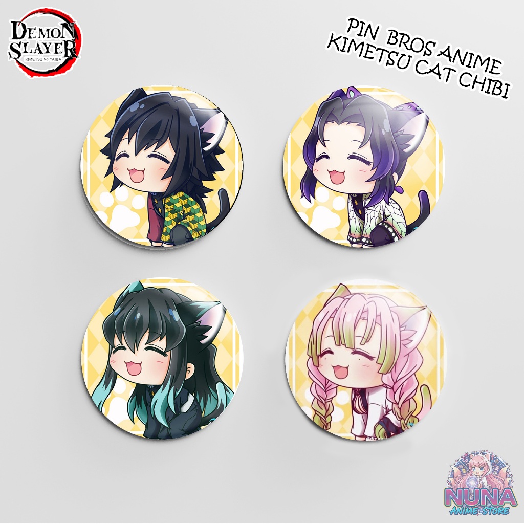 Jual Pin Button bros Emblem Anime Series Demon Slayer Chibi Giyu ...