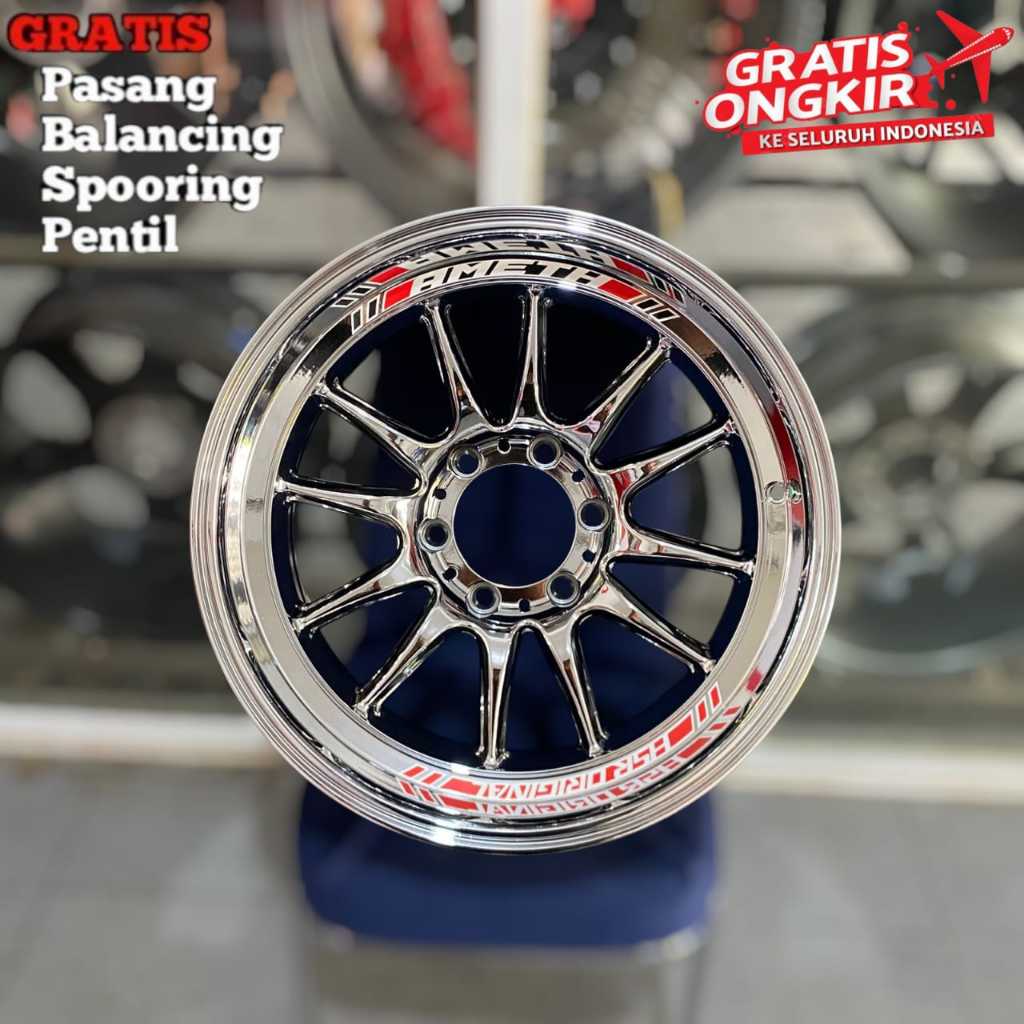 Jual Velg mobil r18 pajero fortuner hilux hsr ameth lebar 9.5 pcd 6x139 ...
