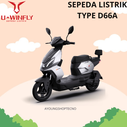 UWINFLY SEPEDA LISTRIK TYPE D66A SLA BERGARANSI RESMI PABRIK