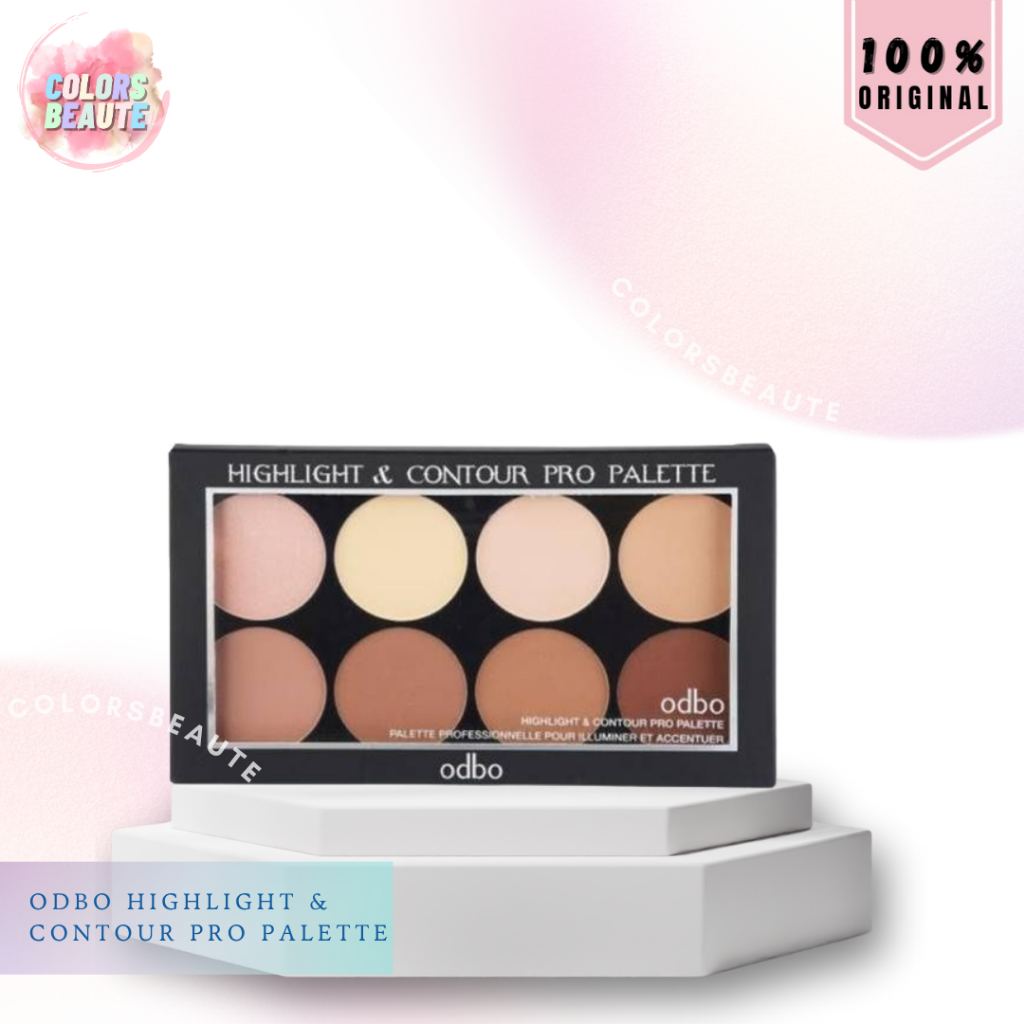 Jual ODBO Highlight & Contour Pro Palette | Shopee Indonesia