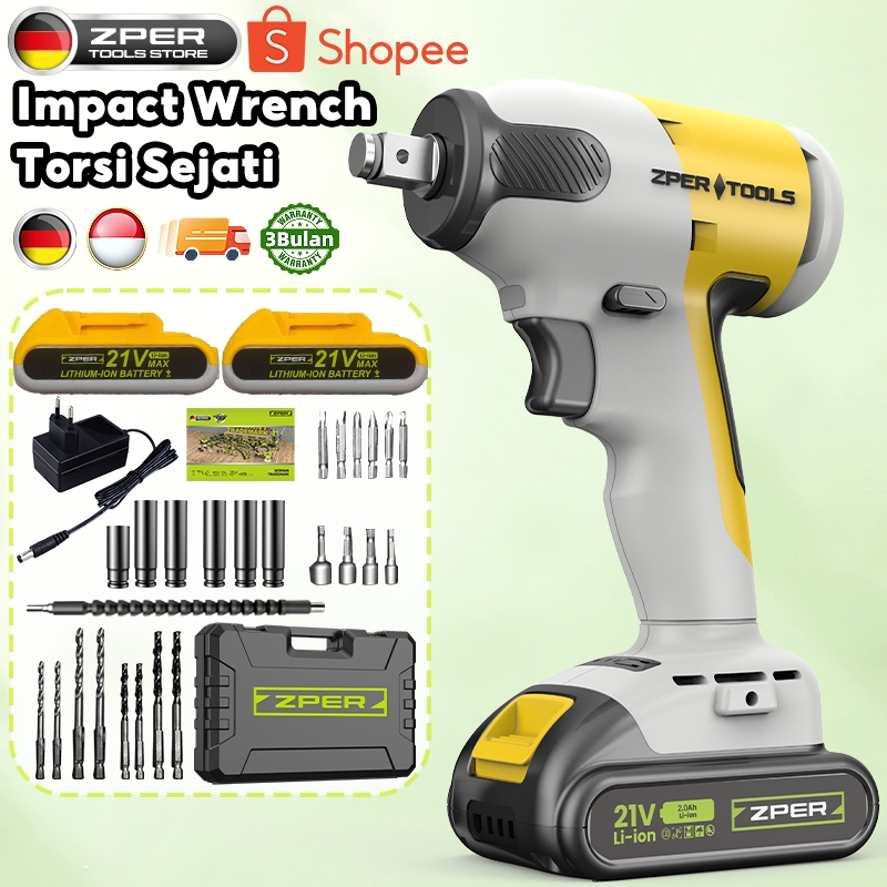 Jual ZPER Impact Wrench Brushless Bor baterai 2in1 Terbaru Selesaikan ...