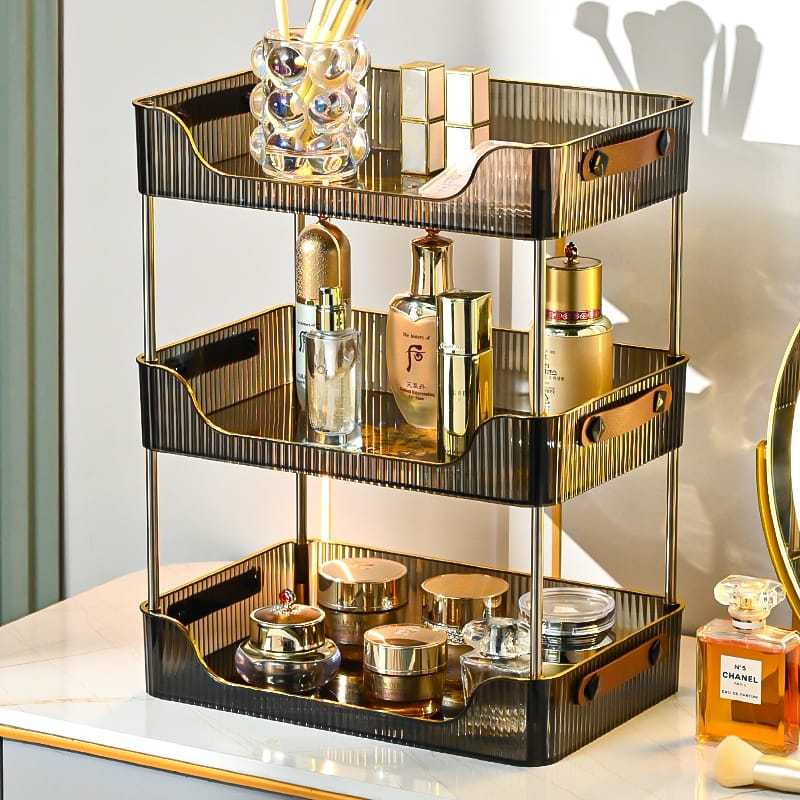 Jual Rak Troli Akrilik 3/4 Tingkat Beroda Serbaguna Kotak Make Up ...
