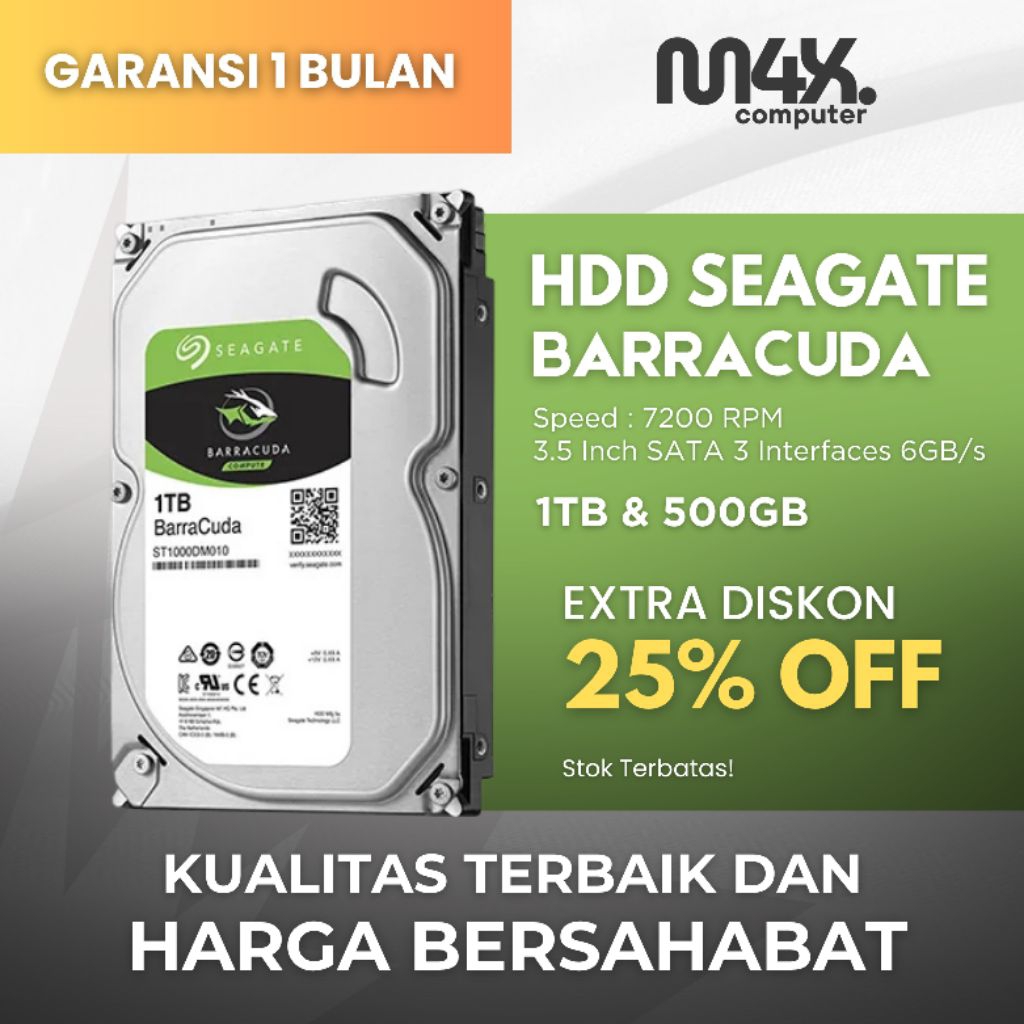 Jual Hardisk HDD 500GB / 1TB Seagate Barracuda - Sentinel 100/100 - HDD ...