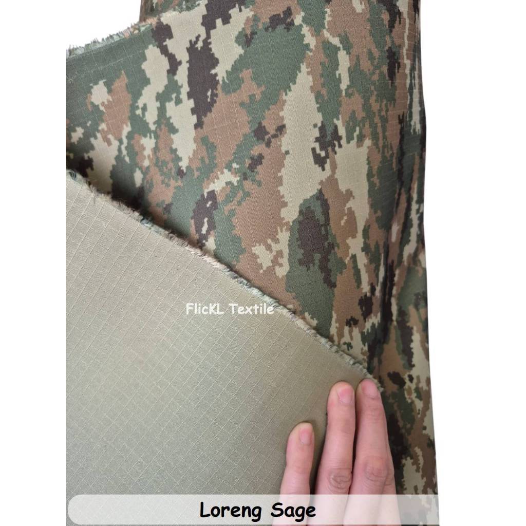 Jual Kain Loreng Sage Green Loreng TNI Sage Green Bahan Loreng TNI AD ...