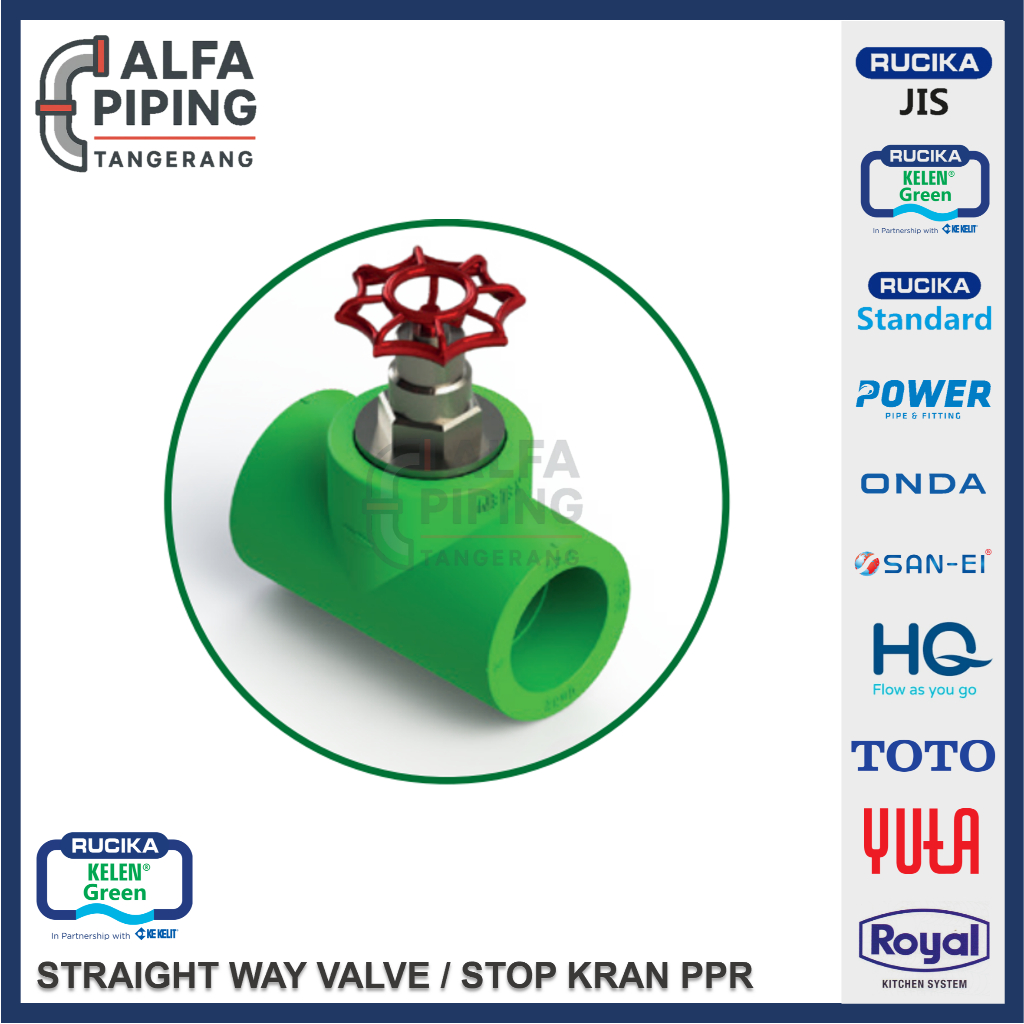 Jual Rucika PPR - Straight Way Valve 25mm PPR / Straight Way Valve PPR ...
