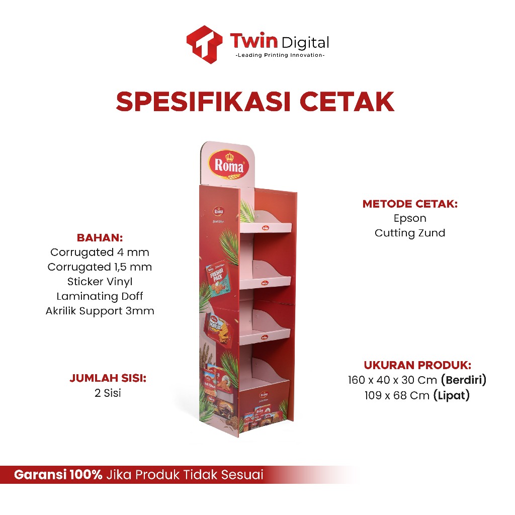 Jual Twindigital Custom POP Floor Display Corrugated Recessed Slim ...