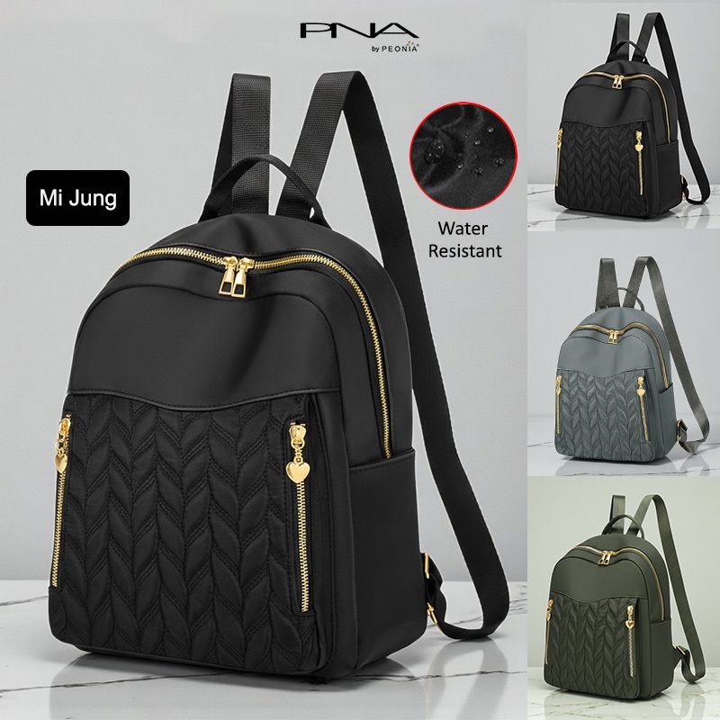 Jual Peonia PNA MIJUNG Water Resistant tas ransel wanita import korean ...