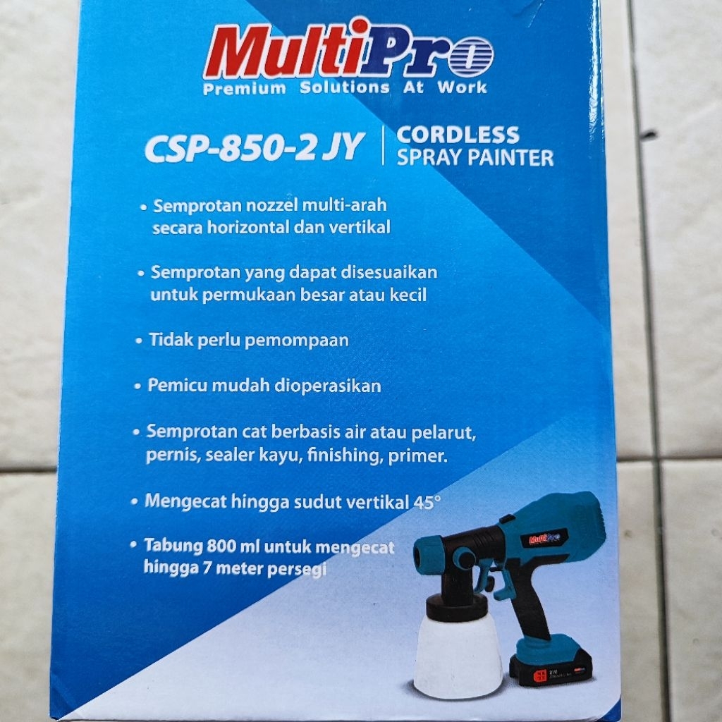 Jual Multipro CSP-850-2 JY Cordless Battery Semprot Cat Air Minyak ...