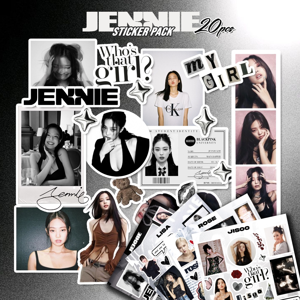 Jual 20pcs Sticker BLACKPINK Member Pack | Jennie Jisoo Lisa Rose ...