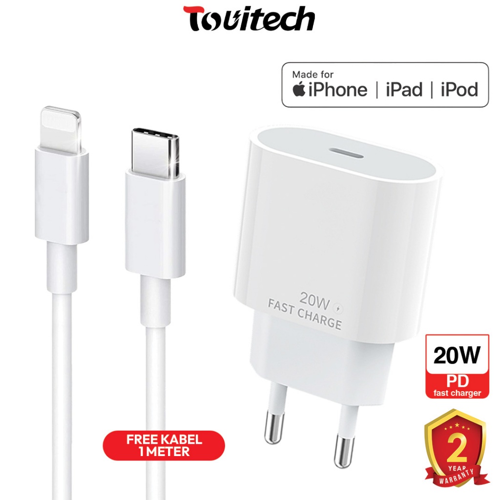 Jual (FREE KABEL) Kabel Charger IOS PD 20W Charger Iphone PD Fast ...