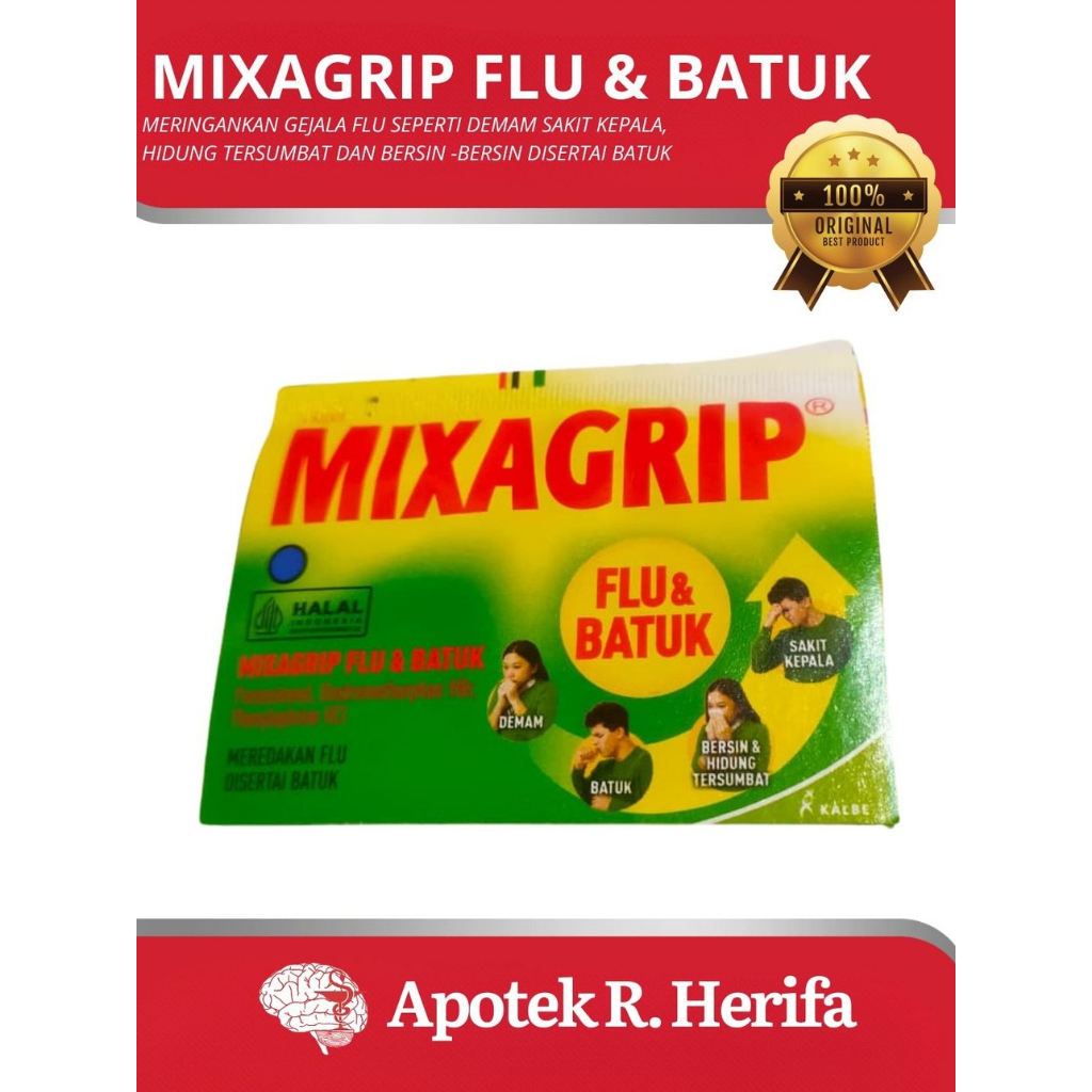 Jual Mixagrip Flu & Batuk - 4 Tablet Untuk Demam Dan Hidung Tersumbat ...