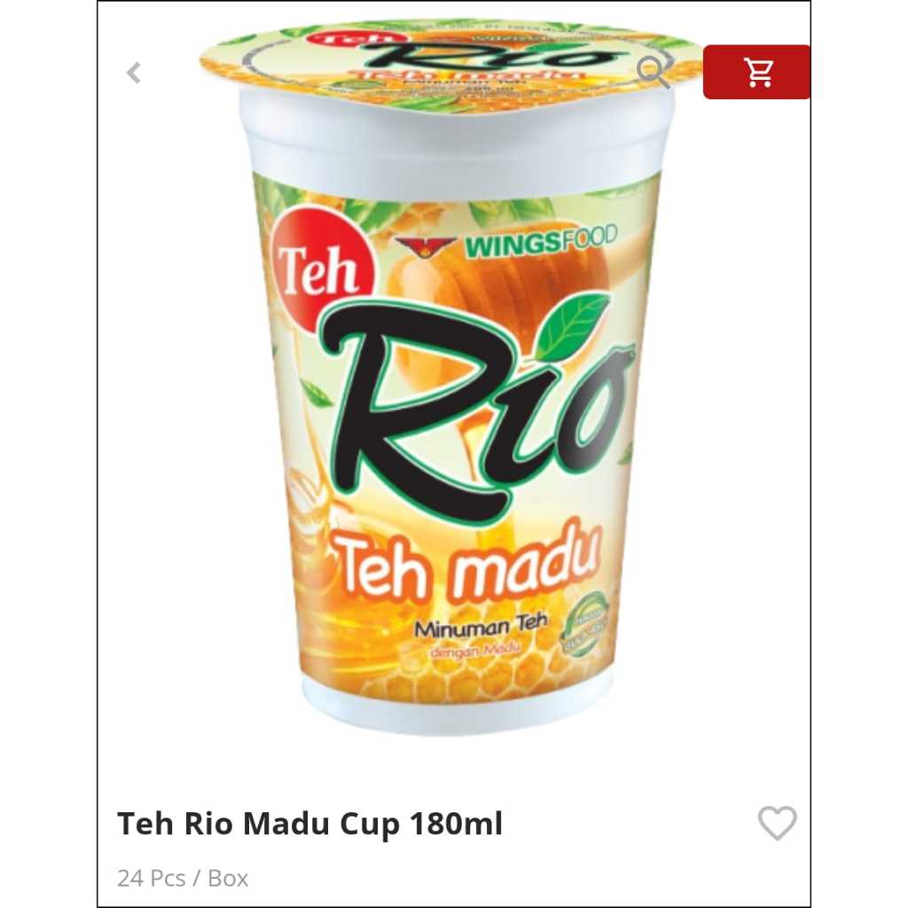 Jual Teh Rio Gelas 1 Dus Isi 24 pcs Teh Rio Gelas 180 ml | Shopee Indonesia