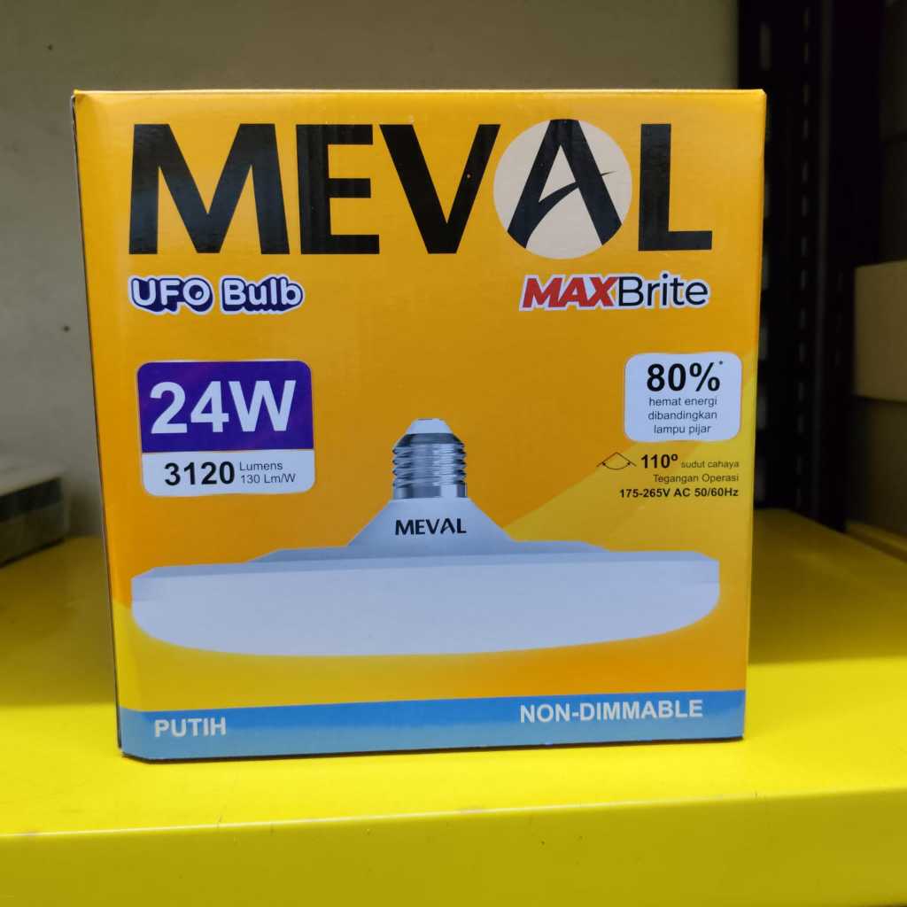 Jual Meval Lampu Led Bulb Ufo E27 220V 16 watt & 24 watt Cahaya Putih ...