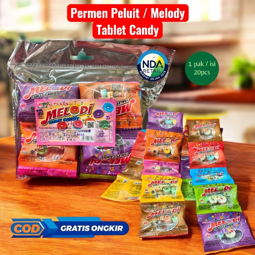 Jual ( 1 pak isi 20 pcs ) PUSAN Permen Peluit melody Tablet Candy ...