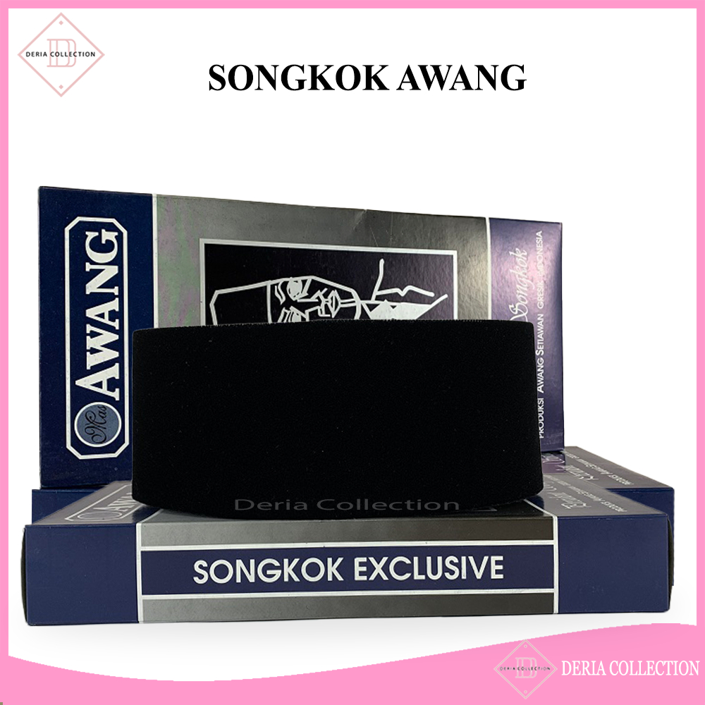 Songkok Peci Hitam AWANG AC & Full AC SUSUN Tinggi 7 8 9 10 11 Cm Sholat Bludru Ukuran Anak Laki Pria Dewasa Santri Pesantren Kopiah Solat Premium Pendek Beludru Polos Kopyah Shalat Jumbo Kopeah Nasional Ori Murah Original Songko Item Kopia Sonkok Madura