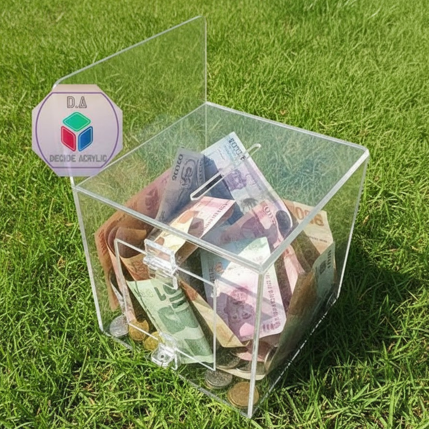 Jual Decide Acrylic Akrilik Kotak Amal Infaq Infak Donate Box Masjid ...