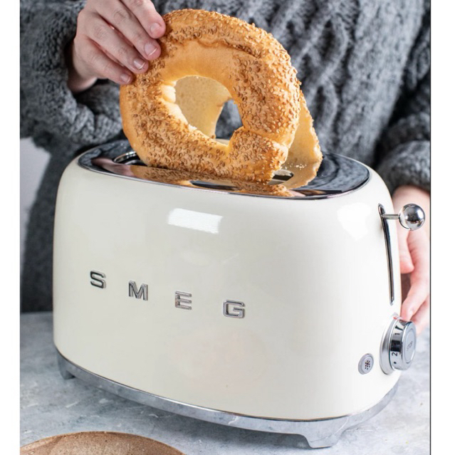 Jual Smeg toaster 2slice cream / electric toaster / panggang roti retro ...