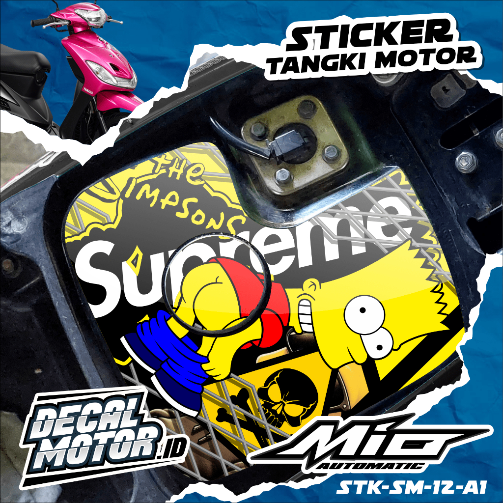 Jual (COD) Sticker Tangki Bensin Motor Mio Sporty Desain The Simpsons ...