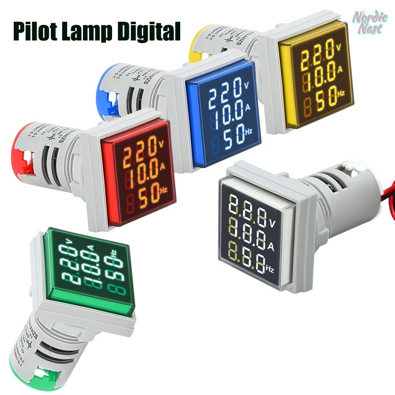 Jual [COD] Pilot Lamp/Pilot Lamp Digital Volmeter+Amperemeter+HZ AD16 ...