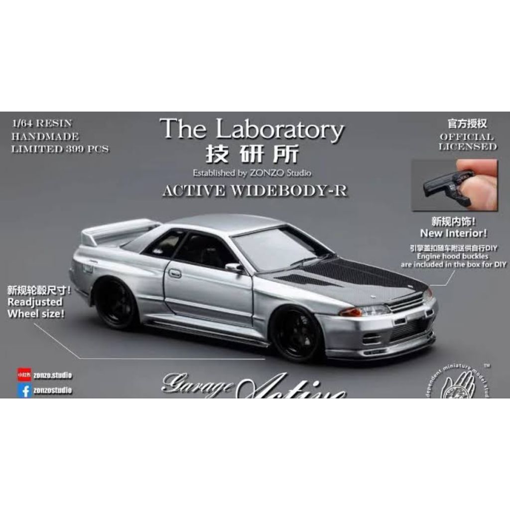 Jual ZONZO Studio The Laboratory 1:64 Nissan Skyline R32 Garage Active ...