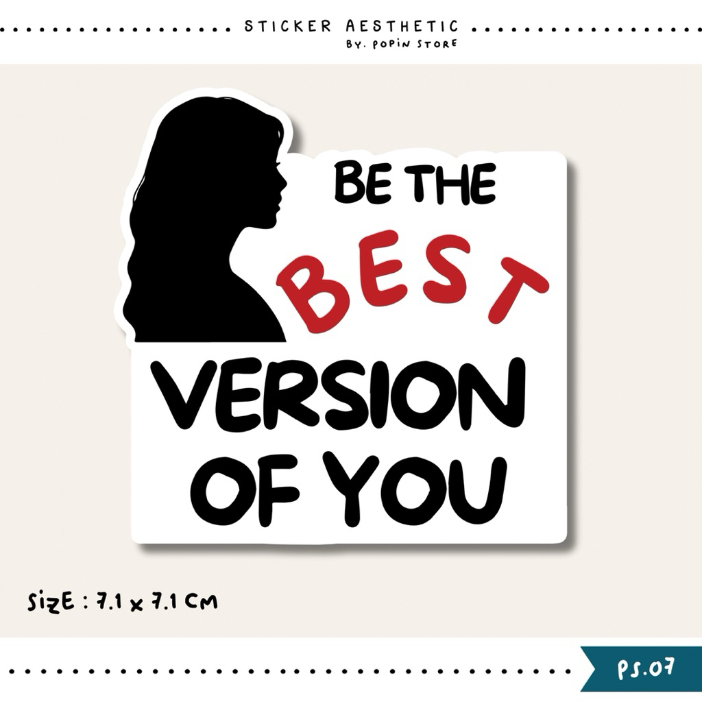 Jual STICKER AESTHETIC TUMBLR / BEST VERSION OF YOU / QUOTES STICKER ...