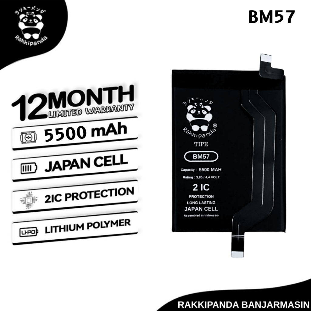 Jual Baterai HP RakkiPanda BM57 Poco X3 GT / Redmi Note 10 Pro 5G ...