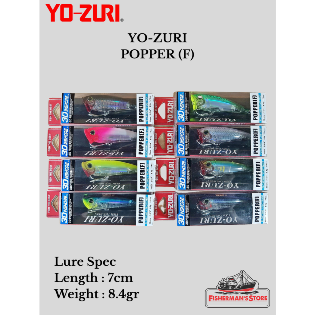 Jual YO-ZURI POPPER(F) 3D POPPER REALISTIC | Shopee Indonesia