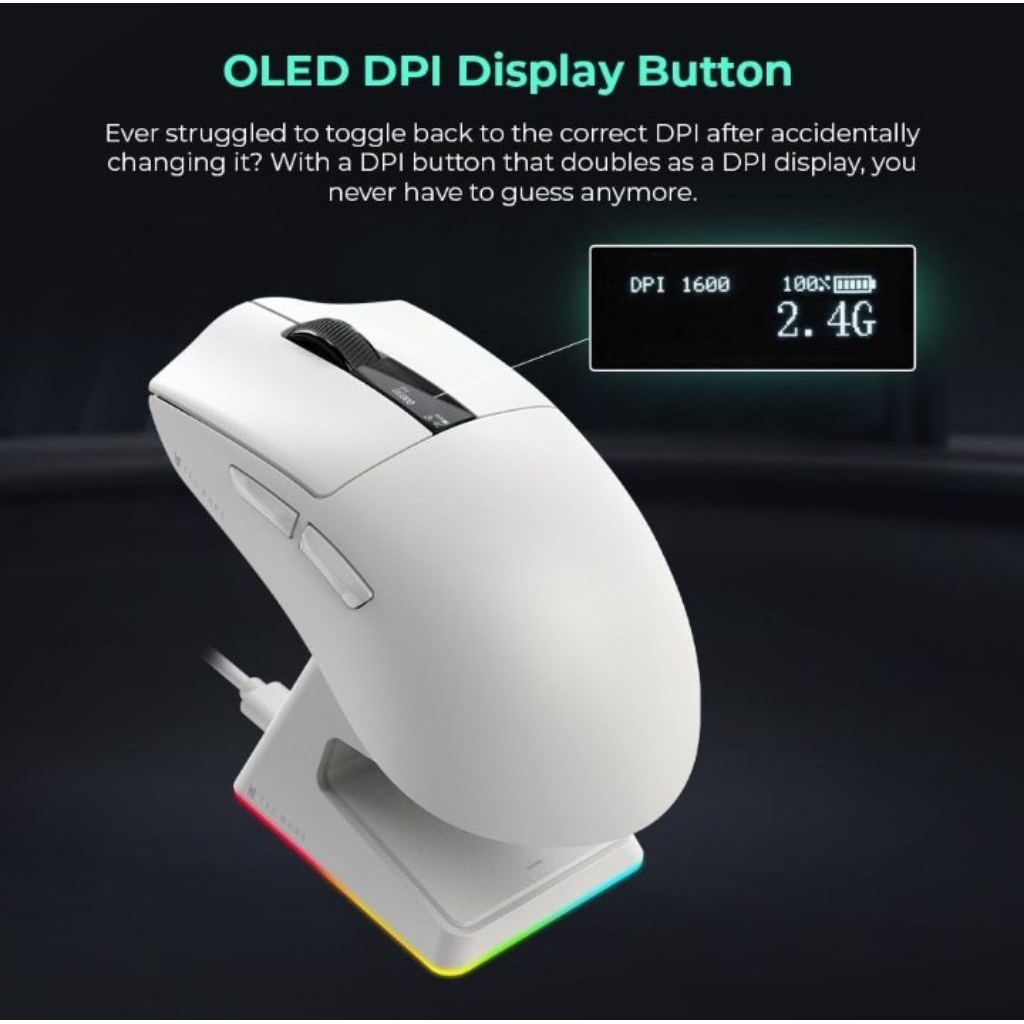 Jual TECWARE EX1 Lightweight Gaming Mouse | 26K DPI Wireless Mouse with ...