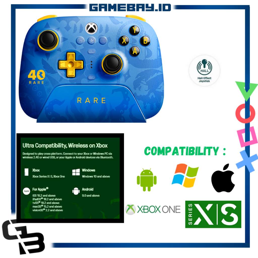 Jual 8Bitdo Ultimate 3 mode Gaming Controller Hall Effect Stick ...