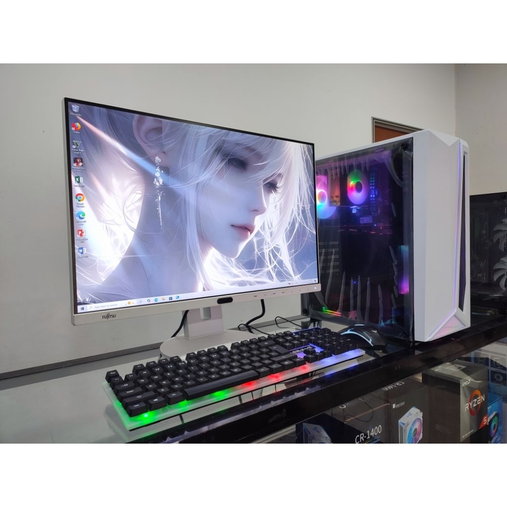Jual GAMING PC FULL SET WHITE EDITION INTEL CORE I5 | RAM 8GB | SSD 128 ...