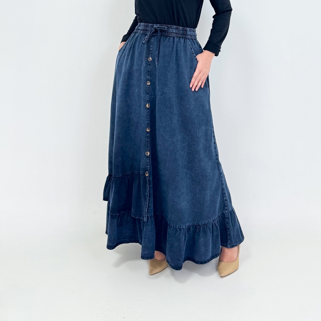 Jual Lezahrasignature Rok Soft jeans panjang 94cm Ringan Tidak Stretch ...