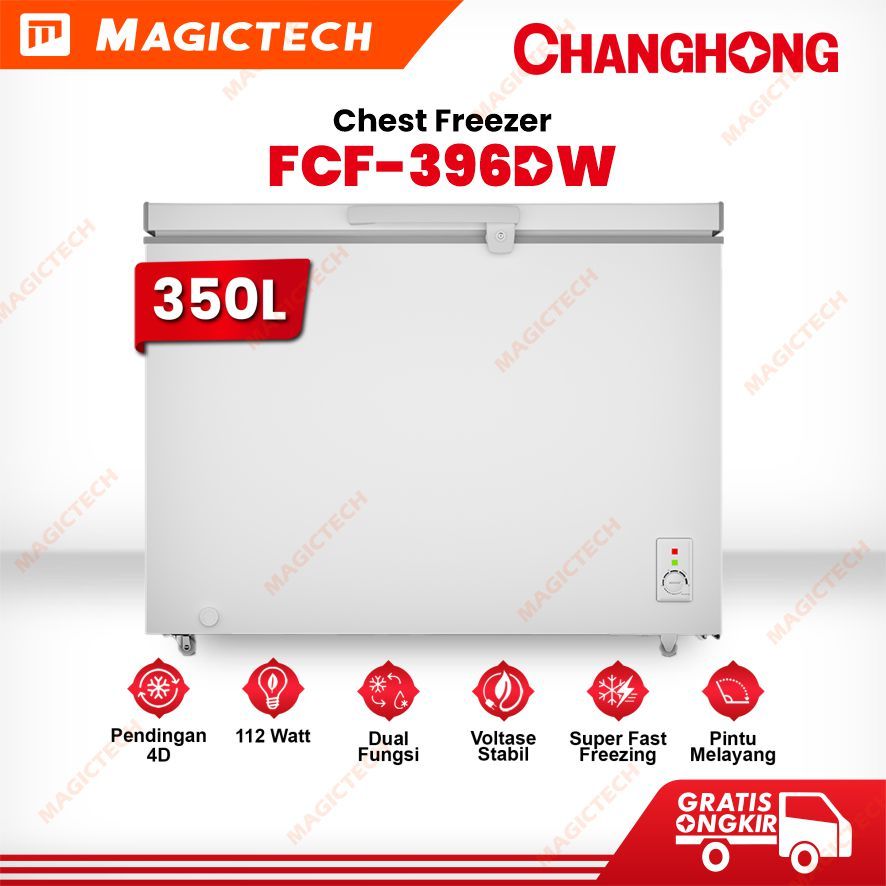 Jual Changhong 350 Liter Chest Freezer Box CFC-396DW 350L Dual Function ...