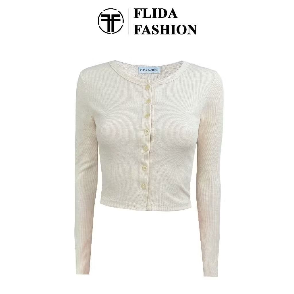 Jual FLIDA FASHION - F340 cardigan wanita lengan panjang kancing hidup ...