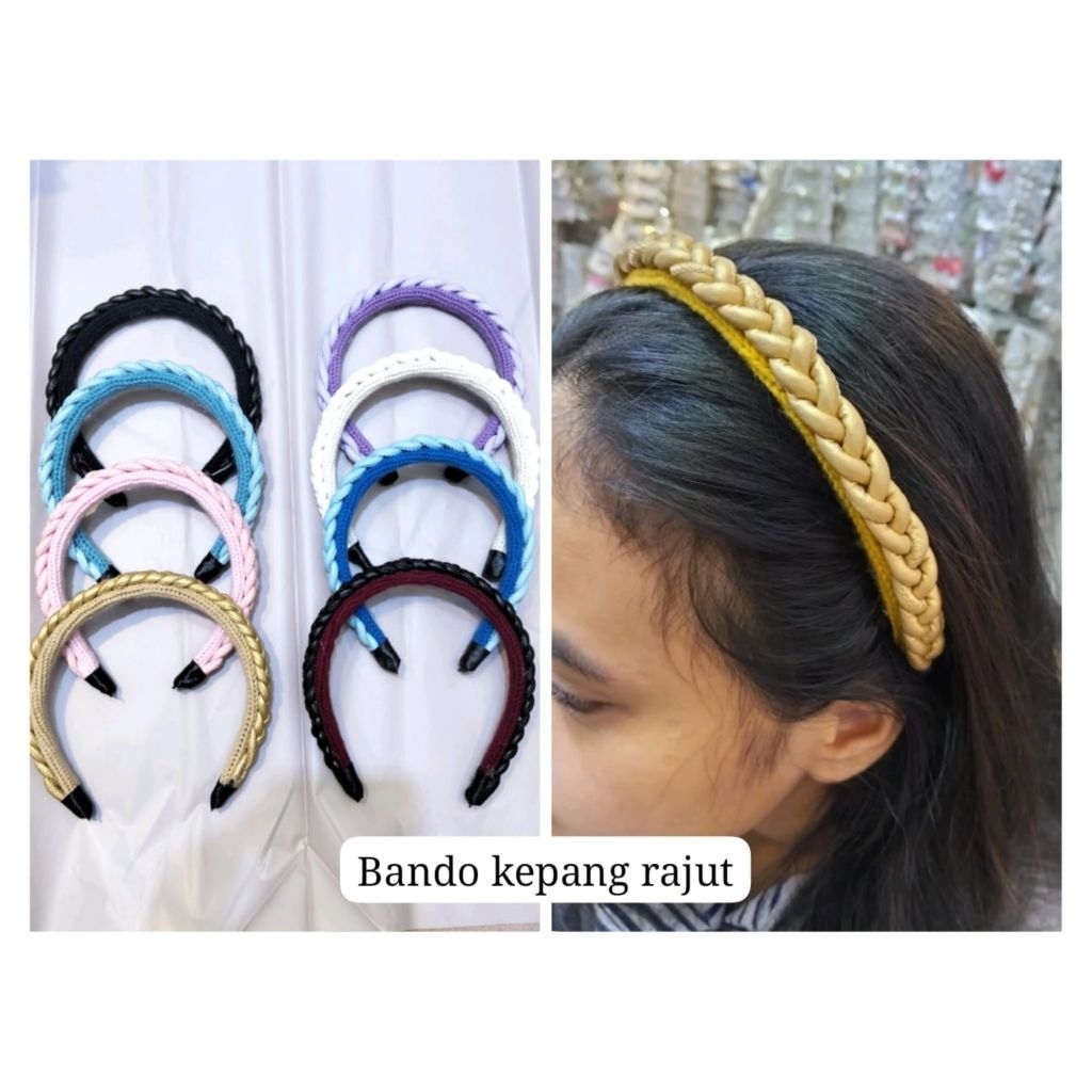Jual bando rajut kepang cantik headbands | Shopee Indonesia