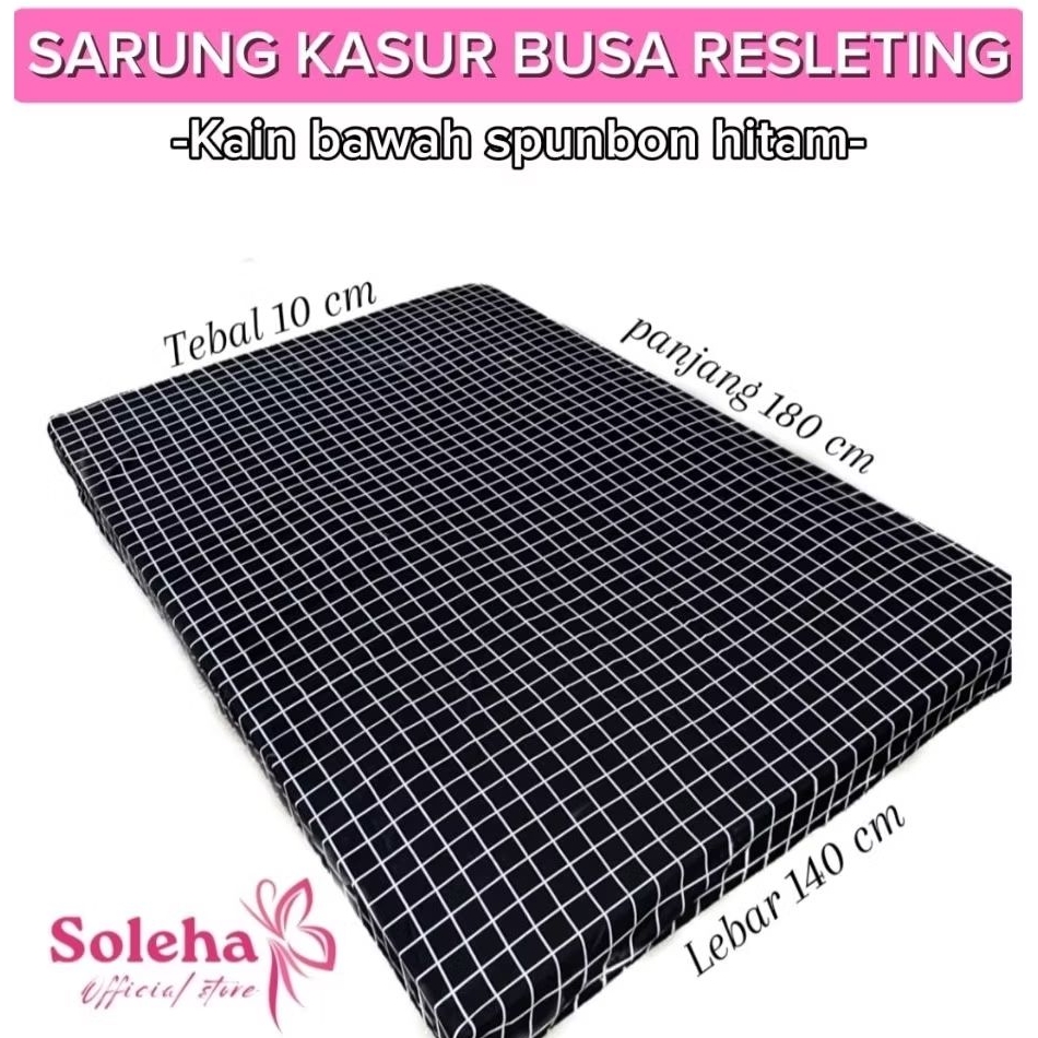 Jual Sarung kasur busa resleting bahan polymicro ukuran 180x140x10cm ...