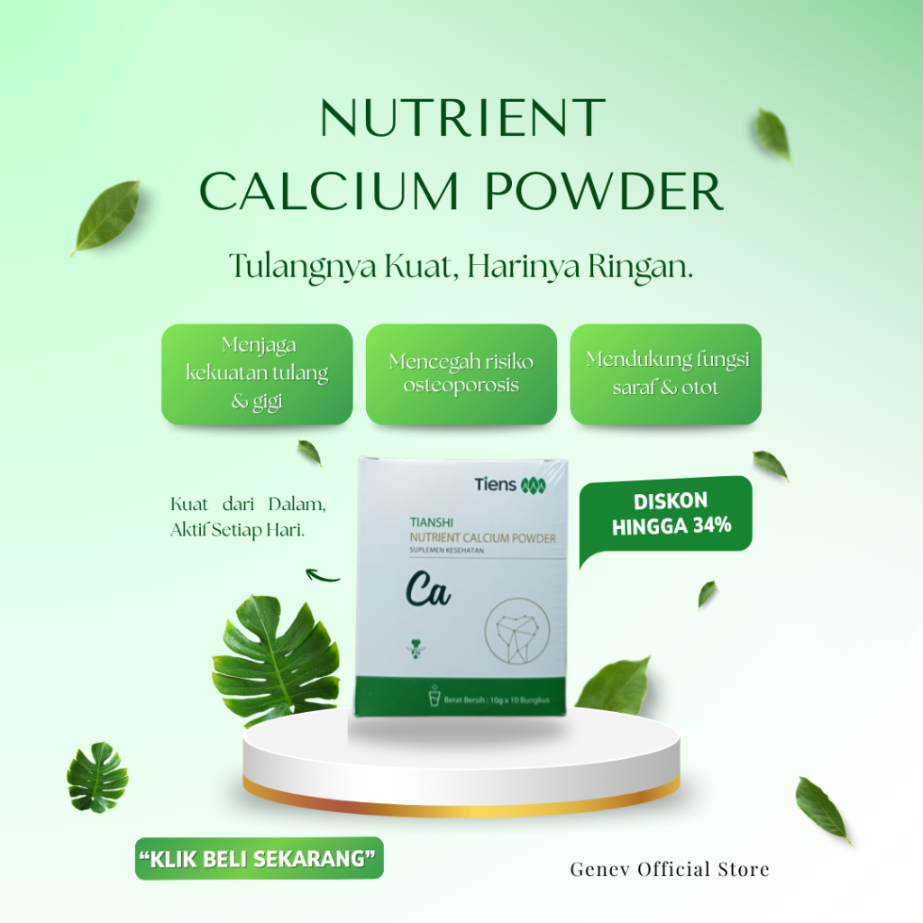 Jual Nutrient Calcium Powder — Kalsium Bioavailable untuk Tulang ...