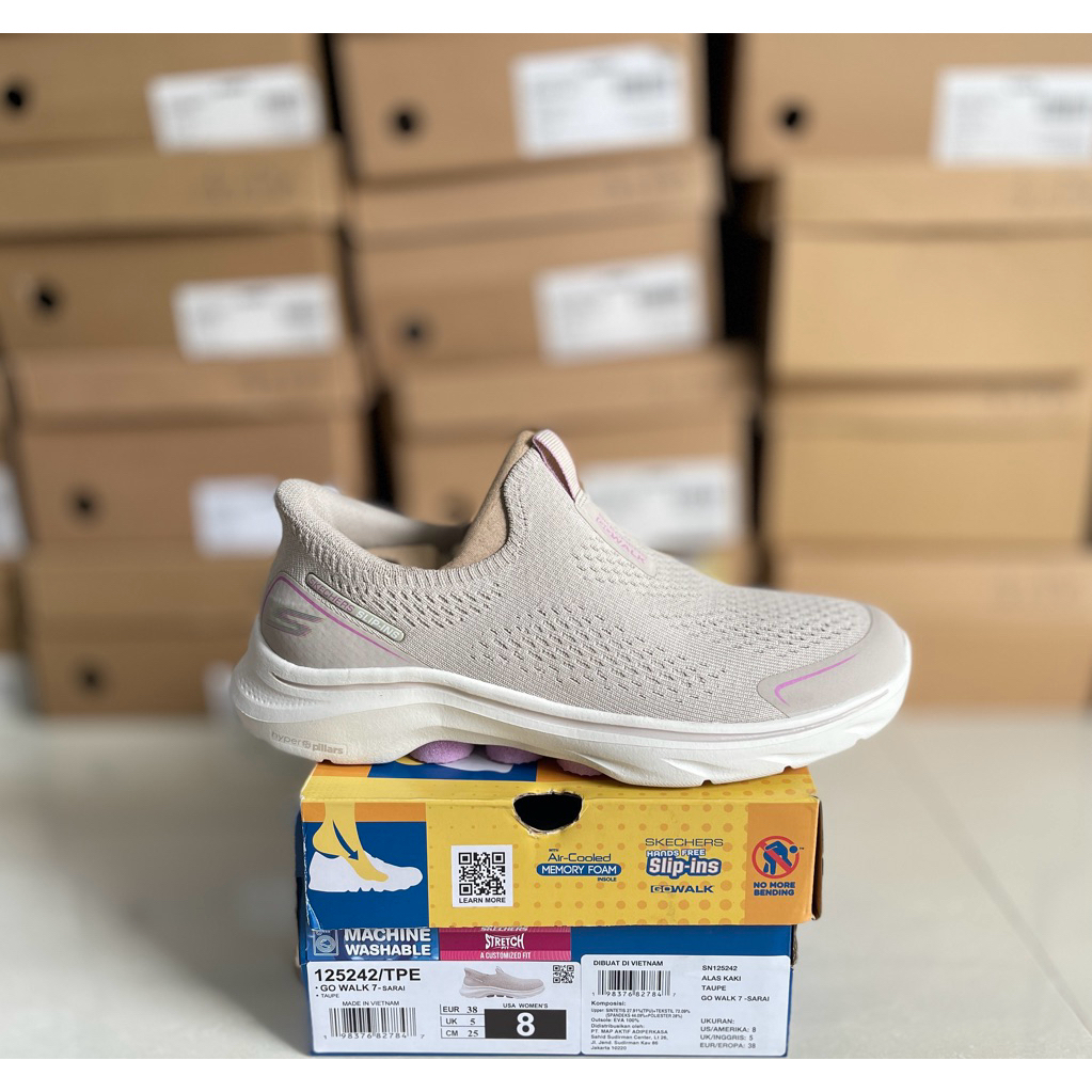 Jual SKECHERS GO WALK 7 125242/TPE SIZE 37/37.5/38/40 | Shopee Indonesia