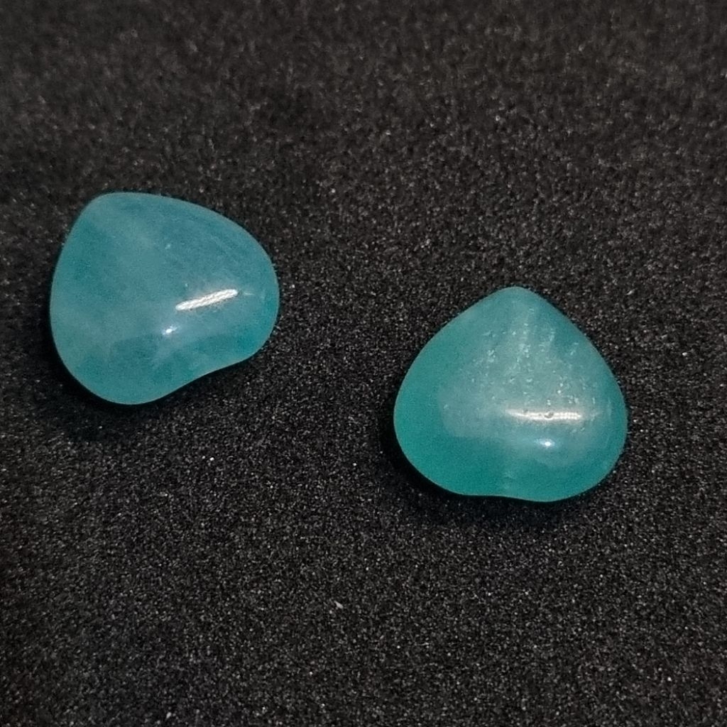 Jual Spacer Amazonite Heart/Hati natural stone/batu alam untuk gelang ...