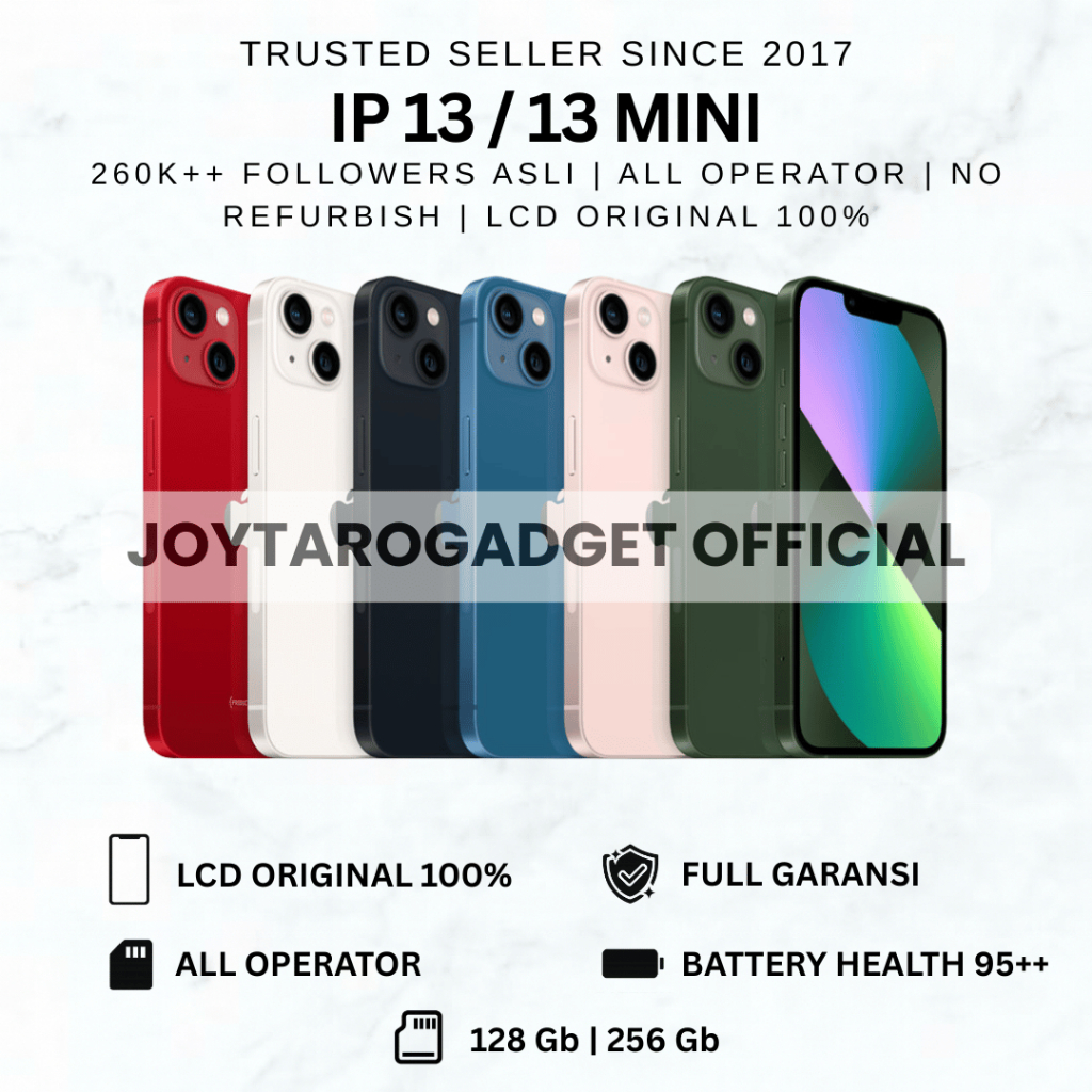 Jual iPHONE 13 - 13 Mini kapasitas 128gb 256gb | Lcd 100% Original ...