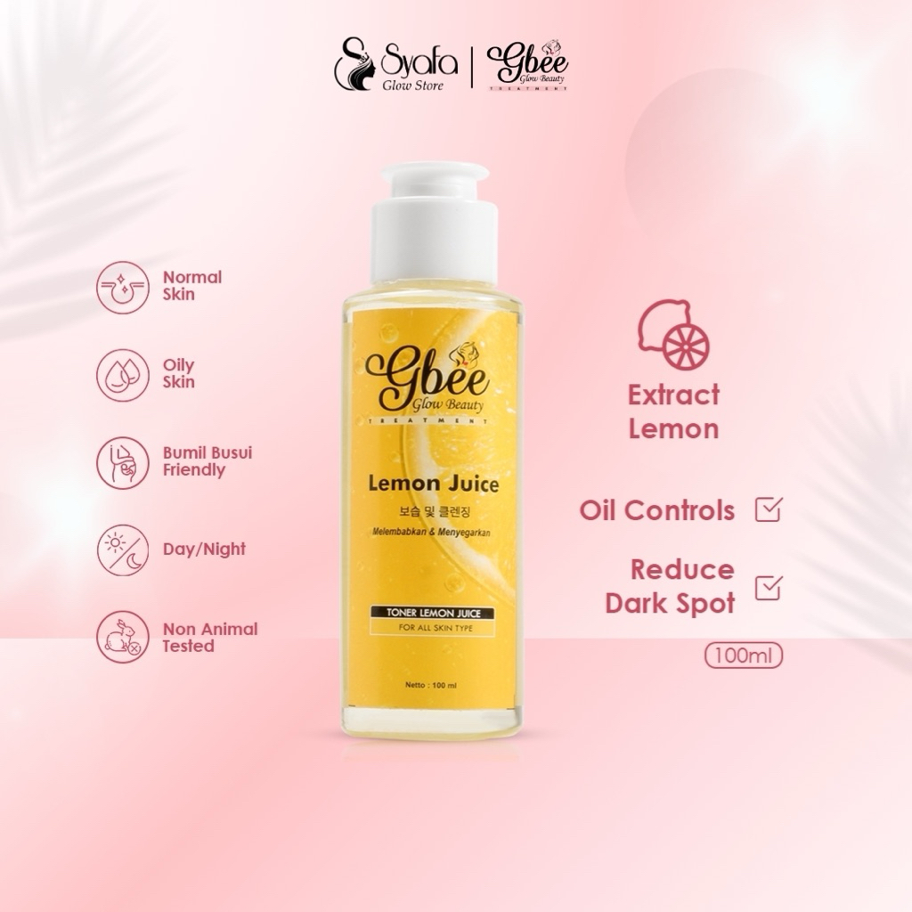 Jual Gbee Glow Beauty Toner Wajah Lemon 100ml Mengecilkan Pori-Pori Dan ...