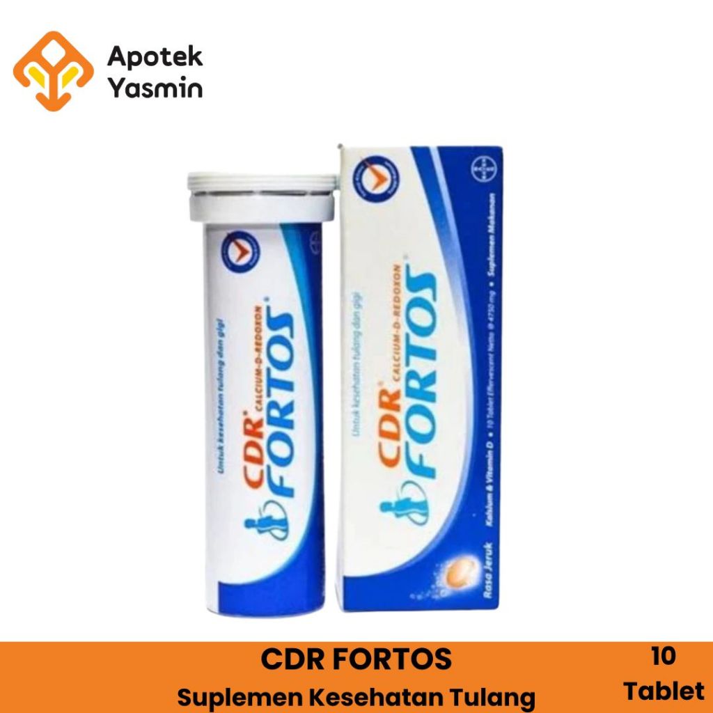 Jual CDR Fortos Suplemen Tulang & Gigi Vitamin D dan Kalsium Rasa Jeruk ...